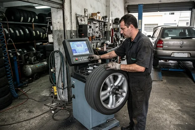Equipamento de balanceamento de pneus em Jacareí.